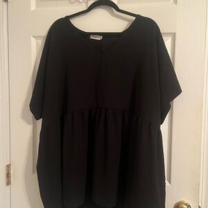Black V-Neck Chic Soul Women's Top